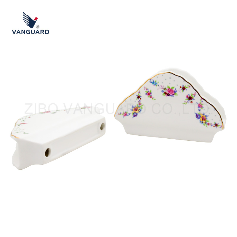 Factory Restaurant Custom Paper Tissue Napkin Holder with Decal Design