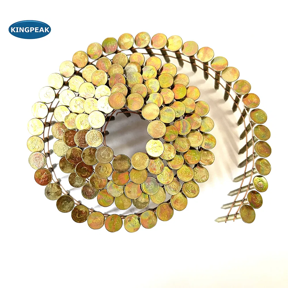 15 Degree 1 1/4 Electro Galvanized with Smooth Coil Roofing Nails