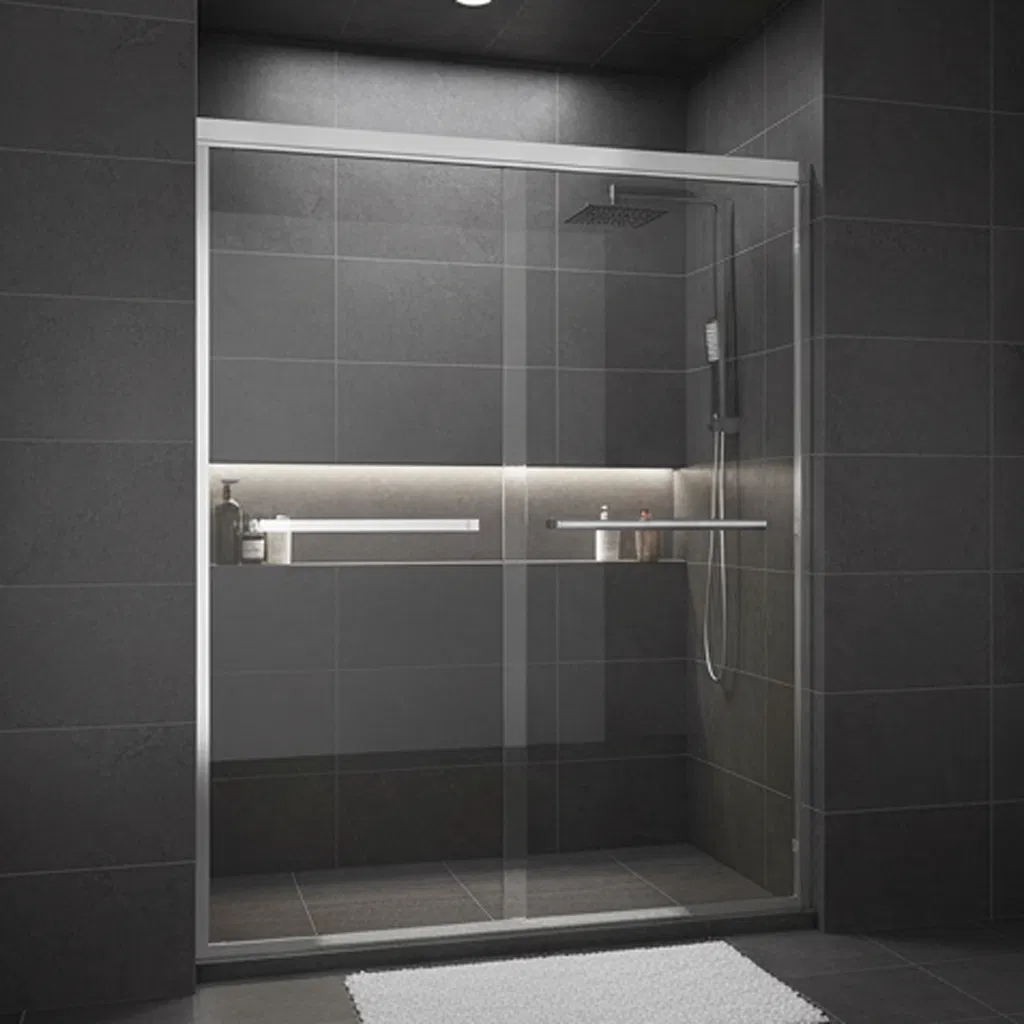 Soft Closing Shower Screen with Easy Setup for Customizable Rail Spaces