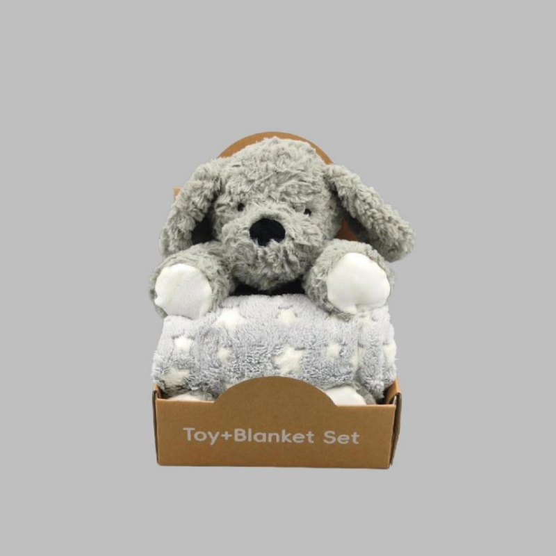 Wholesale Security Blanket Soft Lovey Unisex Lovie Baby Gift for Newborn Boys and Girls Snuggle Toy Stuffed Animal 24cm