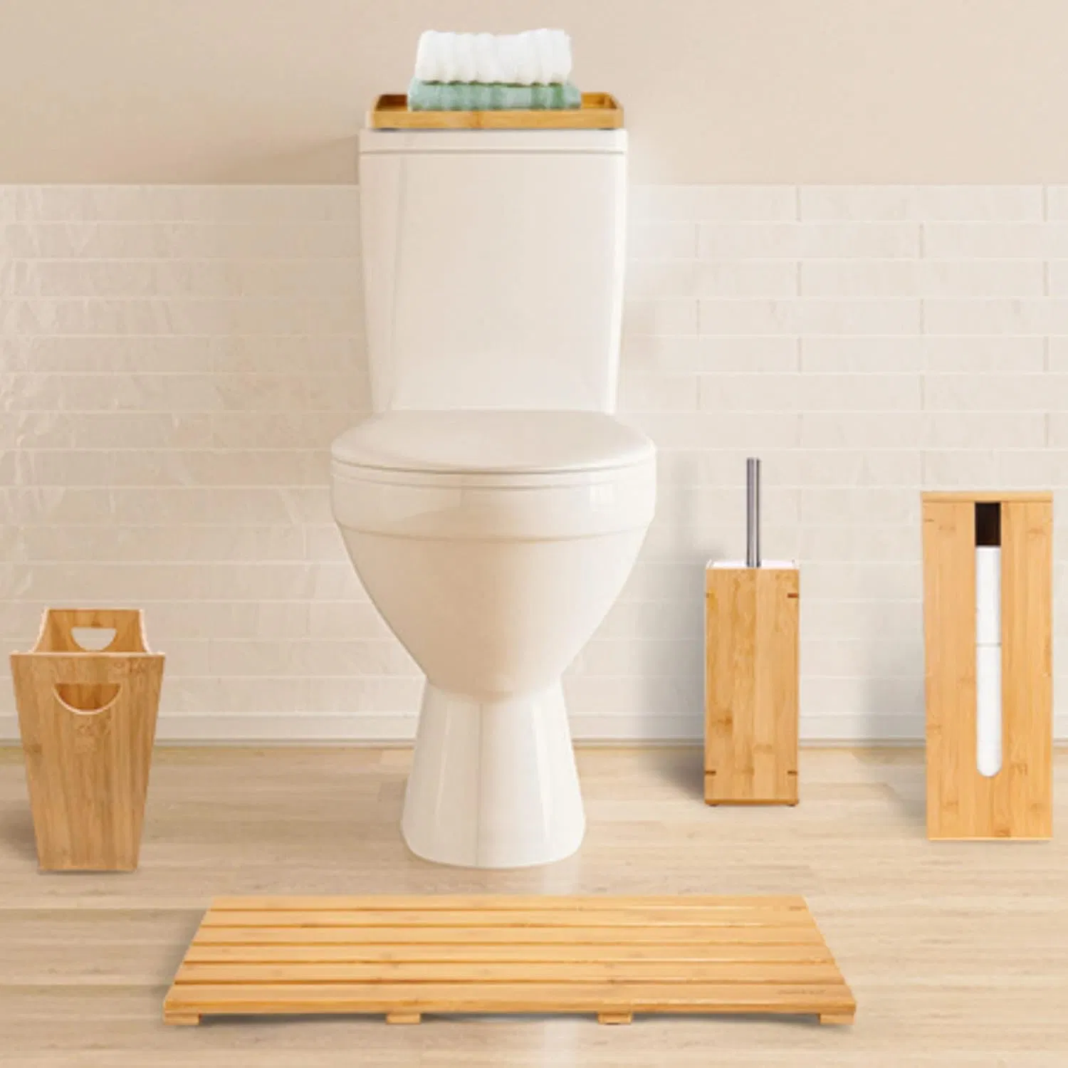 Bamboo Kitchen, Hotel Bathroom, Home Toilet, Toilet Roll, Toilet Paper Shelves