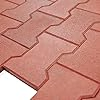 Red/Black Dog Bone Rubber Paver Floor Rubber Tile for Flooring