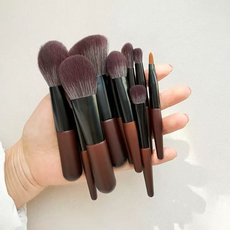 Original Factory Direct Portable Short Pole Travel 12PCS Mini Makeup Brush Set