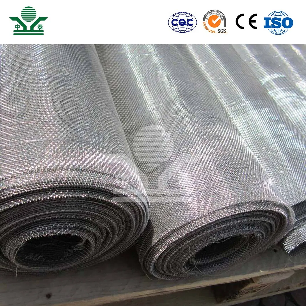 Zhongtai Stainless Steel Mosquito Mesh China Manufacturers Stainless 304 316 Woven Wire Mesh 0.02-6.30mm Diameter Woven Wire Mesh Stainless Steel