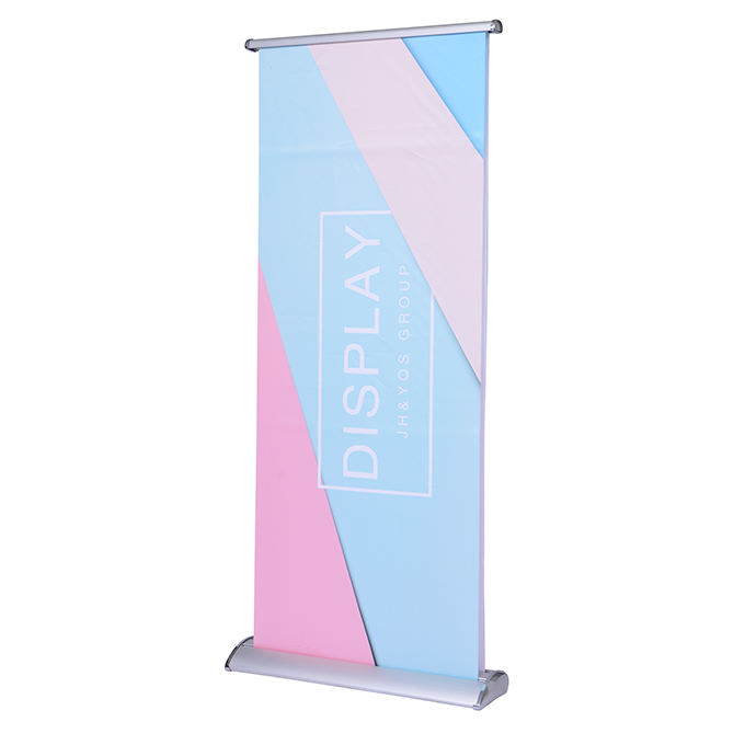 Luxury Double Sided Electric Scrolling Aluminum Retractable Roll up Banner Display Stand Portable Advertising Factory Wholesale