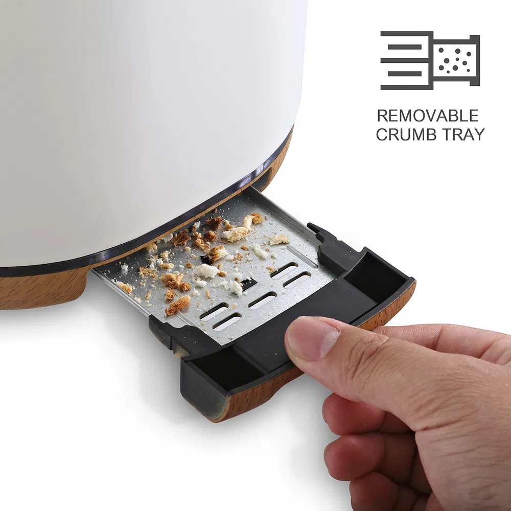 OEM Electric Household Stainless Steel 2-Slice Bread Toaster Commercial Waffle Toaster with Chromed Decoration