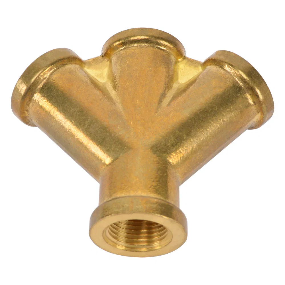 Bsp Thread Pn 16 Forged Brass Four Ways Connector W Type Pipe Fittings