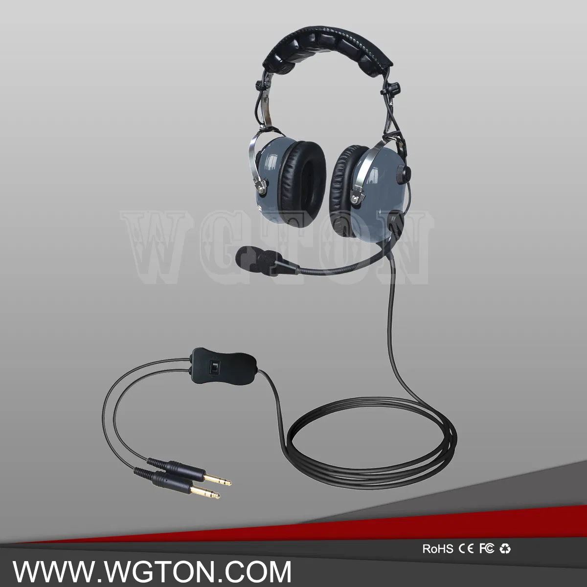 Twin Plug 2 Pin Pnr Aviation Headset Active Noise Reduction Carbon Fiber Premium Pilot Headset