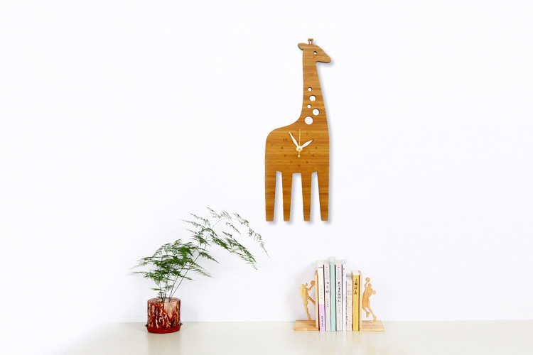 Bamboo Wall Clock Nordic Minimalist Mute Solid Wood Clock