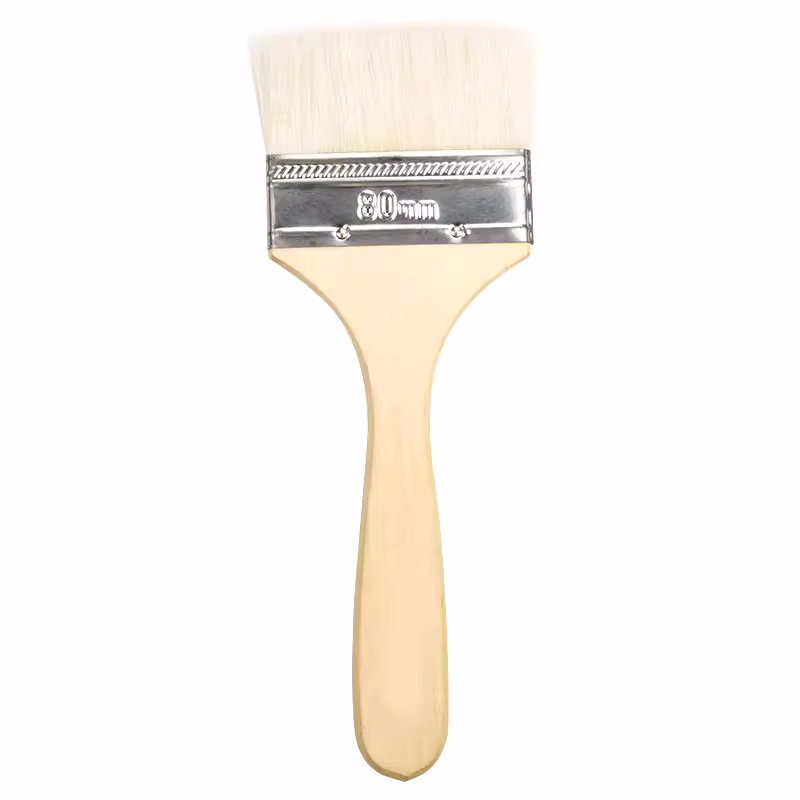 Кисть малярная деревянная 3 и 4 дюйма для стен и дерева
