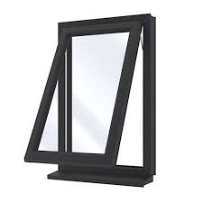 Waterproof PVC Double Glass Casement Plastic Patio French Casement Swing Awning Window