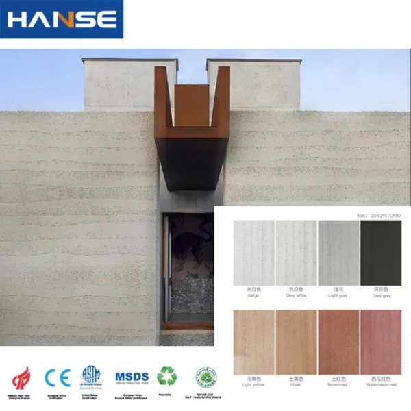 Interior Soft Wall Cladding Bendable Travertine Artificial Flexible Stone Panels Outdoor Modern Faux Tile 3D Modified Clay