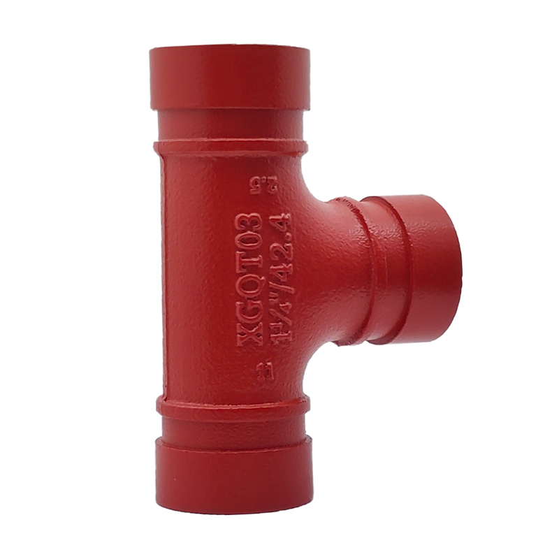 Grooved Pipe Fittings Couplings 90 Equal Tee FM, UL Fire Protection