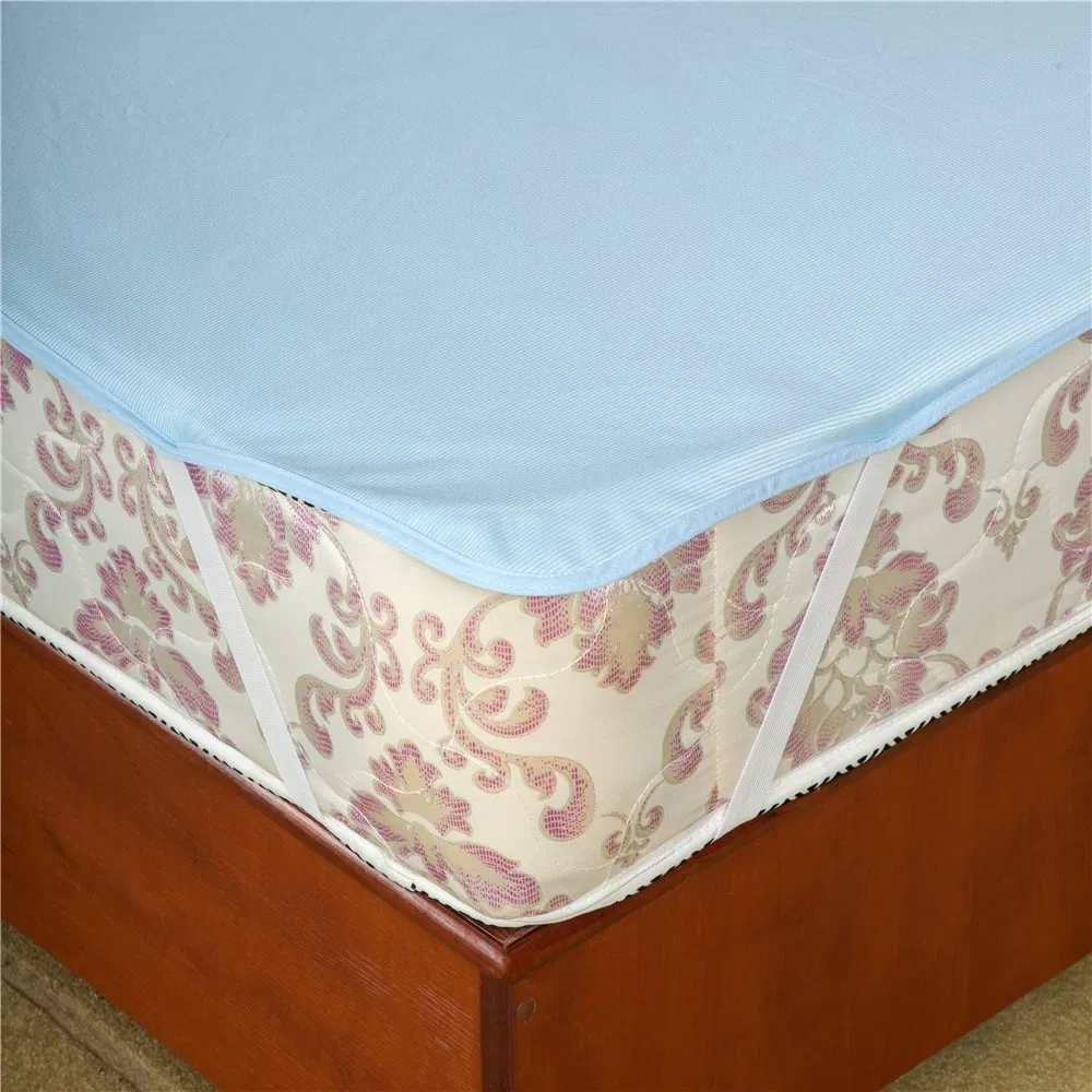 Elastic Waterproof Mattress Pad Bed Pad Bed Cover Cooling Jersey Woven Cotton White Pink Blue Breathable Durable