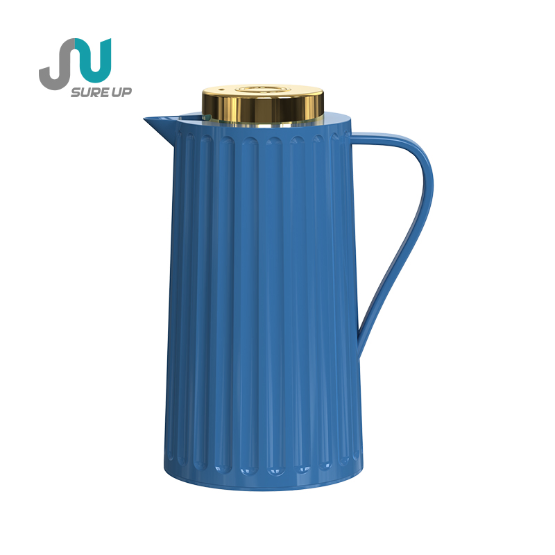 New Design for Outlook PP Outer and Pink Glass Liner with Safety Button Lid Jug