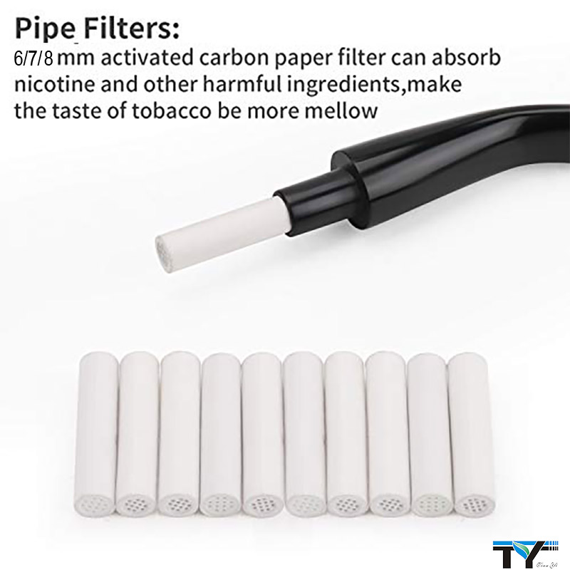 Diameter 6mm Active Charcoal Ceramic Caps Smoking Pipe Tubes Filters