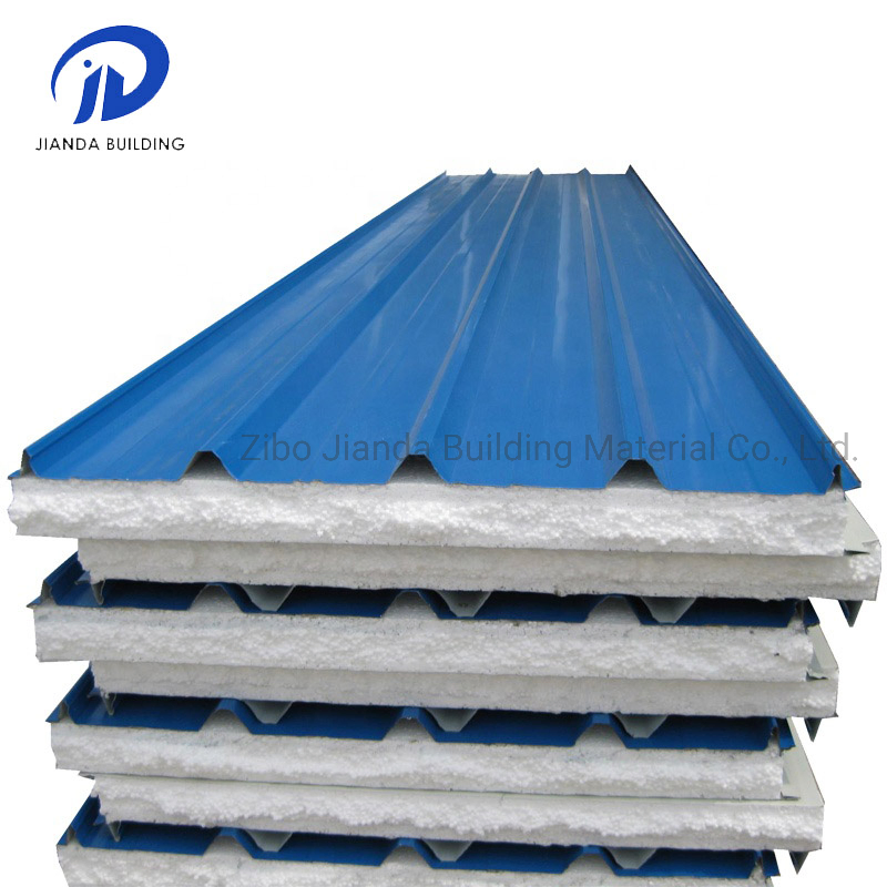 Thermalinsulation PU/EPS/Glasswool/Rockwool Roof Sandwich Panel and Waterproof