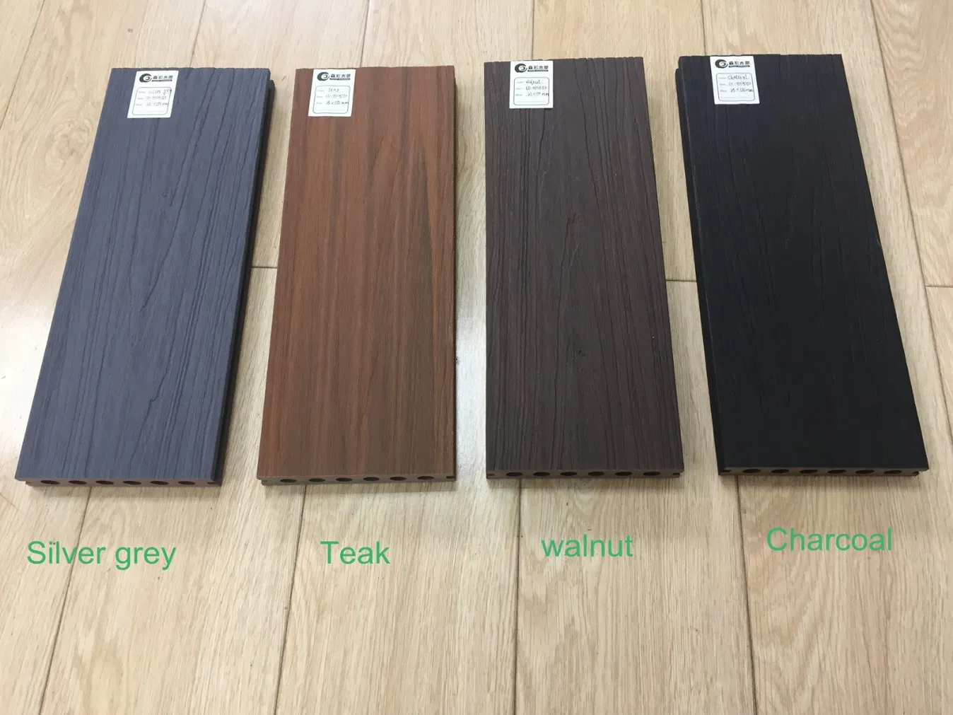 Eco-Friendly Fireproof Waterproof UV Resistance Solid/Hollow 2 Generation 3D Embossing Anthracite Composite Fencing Flooring Material for Outdoor Living Space