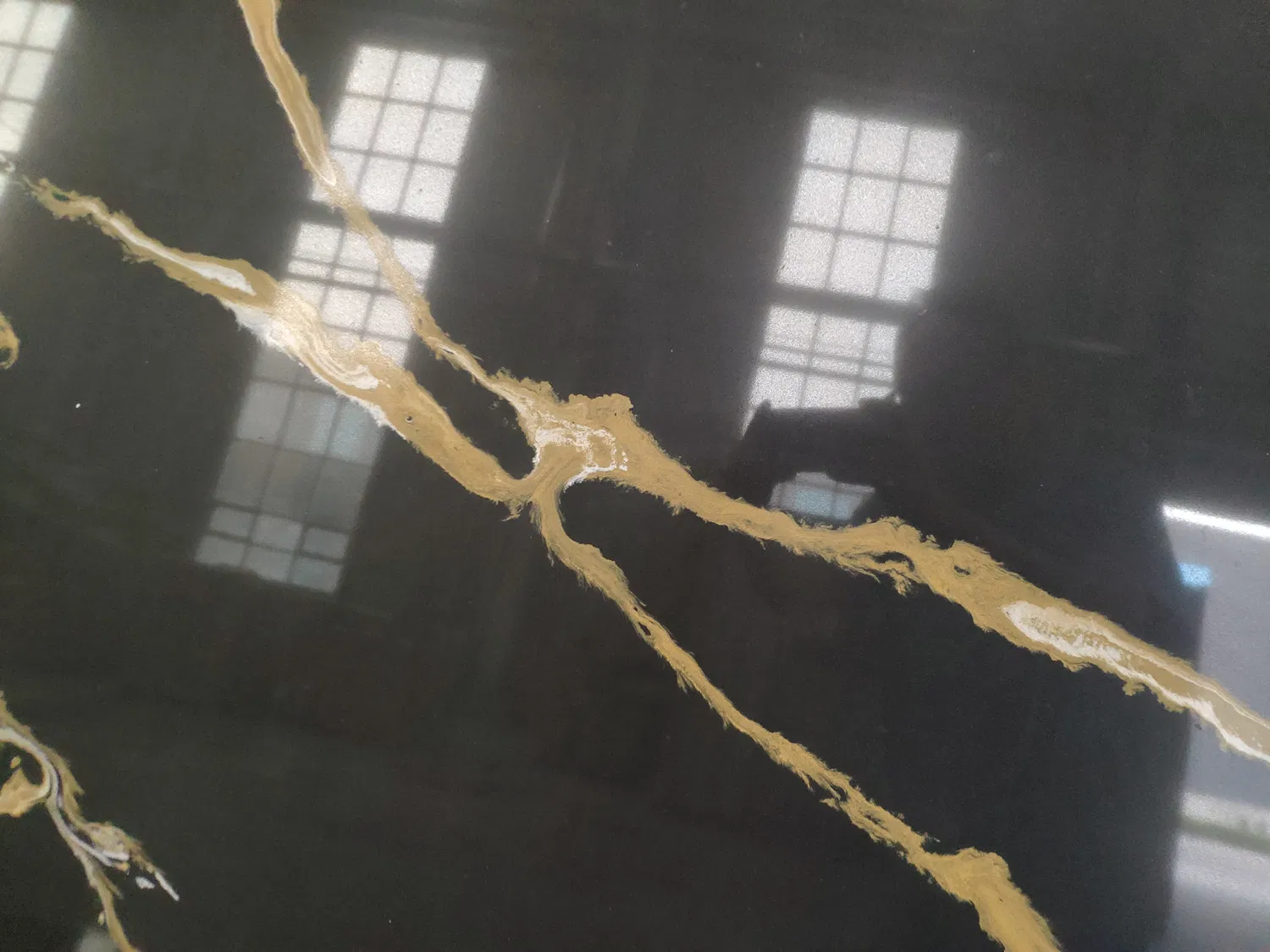 Manufacture Quartz Stone Slab Popular Color Large Veins Quartz Stone Slab