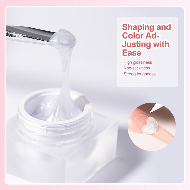 R S Nail Factory Direct 3D Pearl White Non-Stick Hand Carving Gel Satin Texture Sculpting Gel for Nails