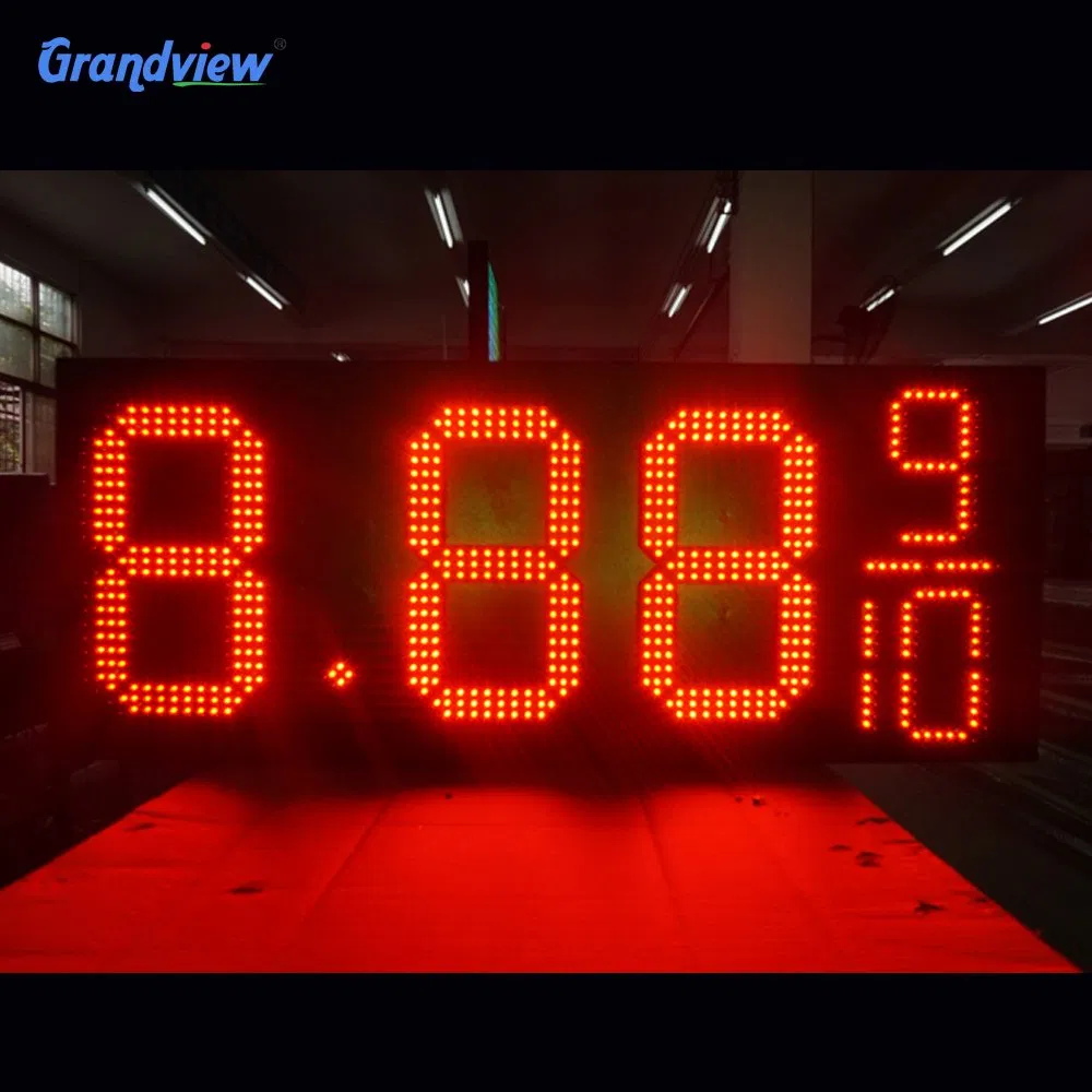 Fuel Station Pylon Sign Gas Station Signs LED 7 Segment LED Board Gas Price Light Display