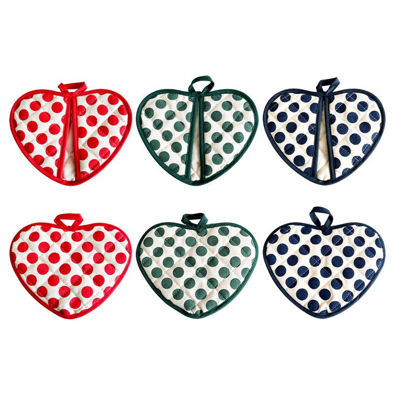 Esun 100% Cotton Heat Resistant Hanging Non-Slip Oven Gloves for Kitchen