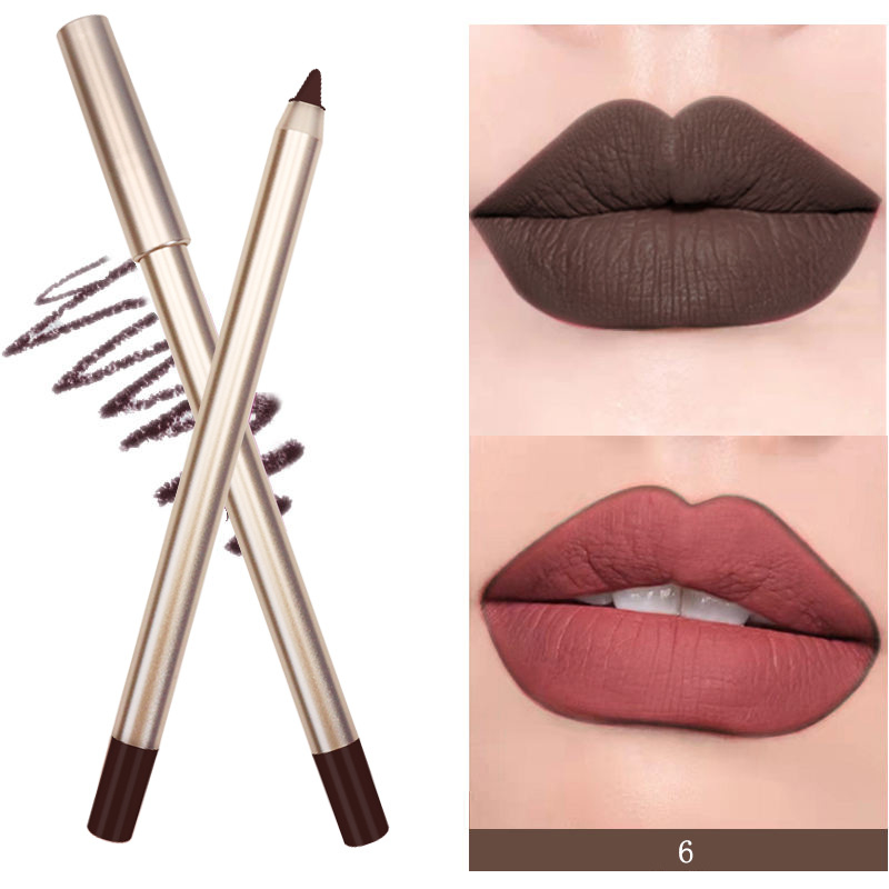 Wholesale Vegan Waterproof Gold Matte Lipliner Organic Creamy Lip Liner Supplier