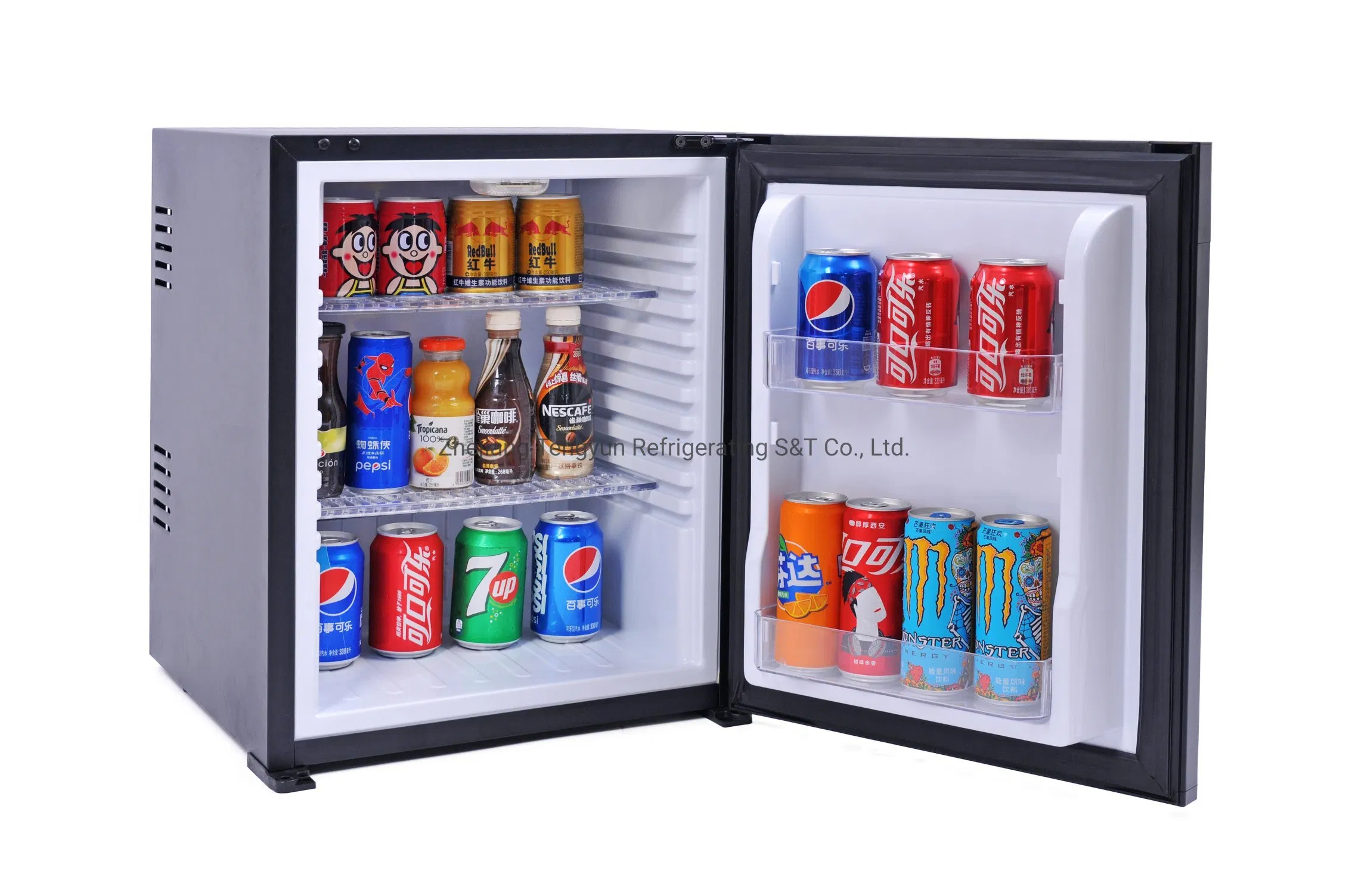 Premium Silver Absorption Hotel Refrigerators with Solid Doors