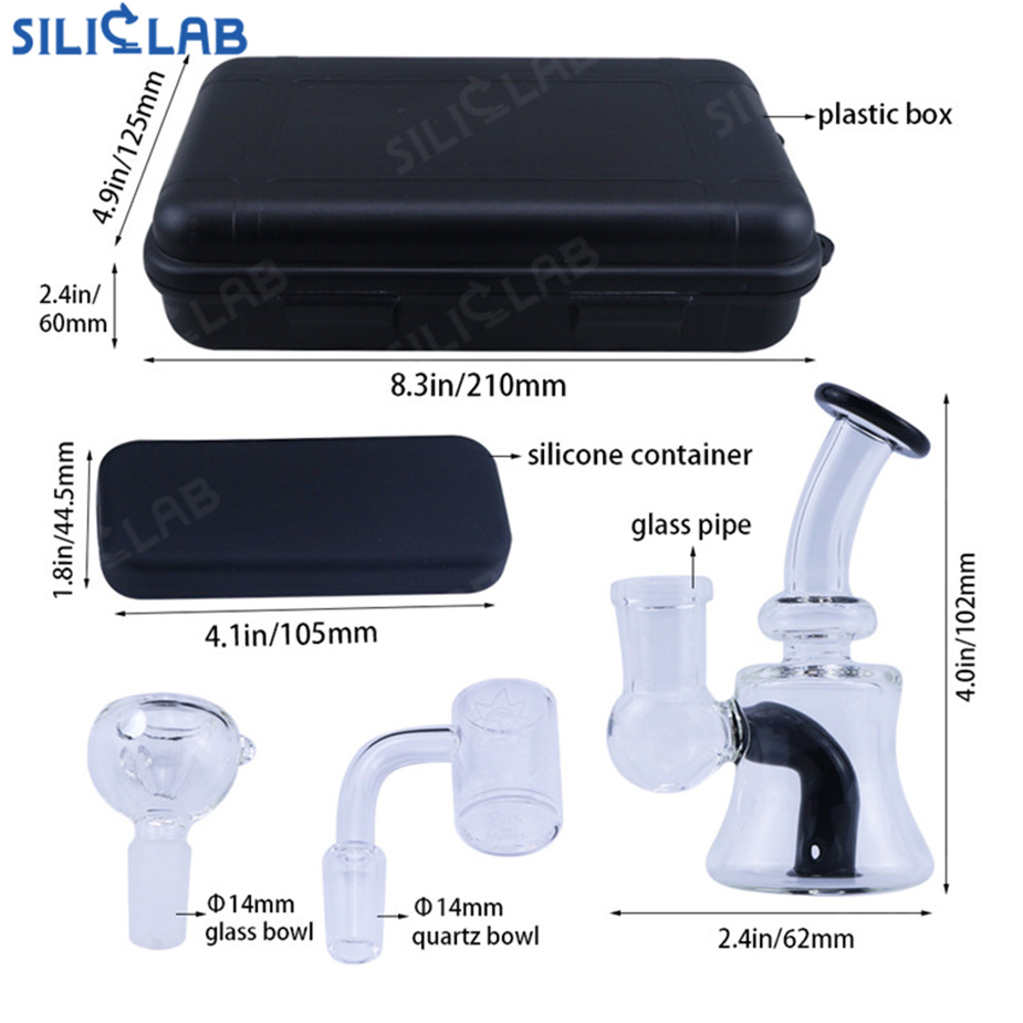 Women Glass Smoking Pipe DAB Rig Oil Burner Tobacco Set
