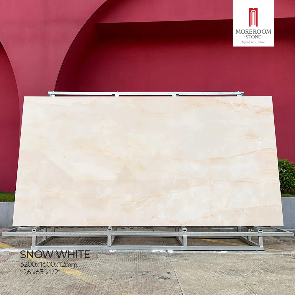 Snow White Agate Glass Base Slab for Modern Minimalist Decor