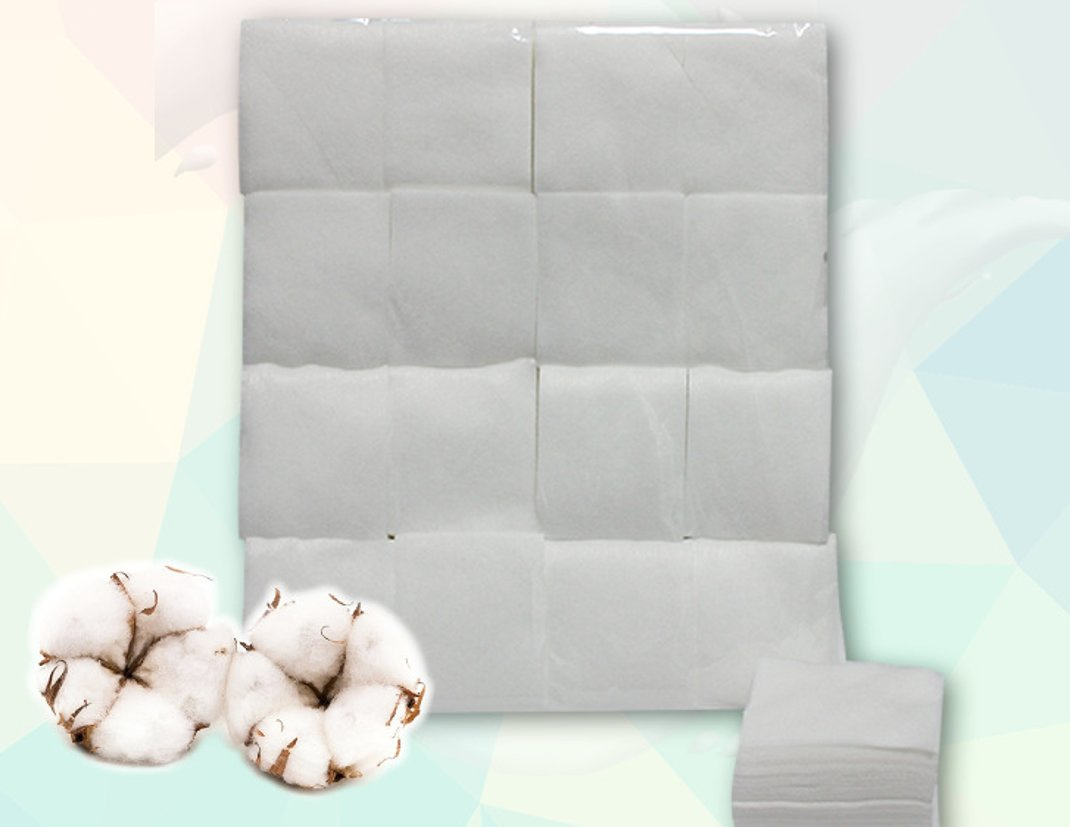 1200 PCS Square Cotton Pads - Large Capacity, Ideal for Makeup Removal & Toner