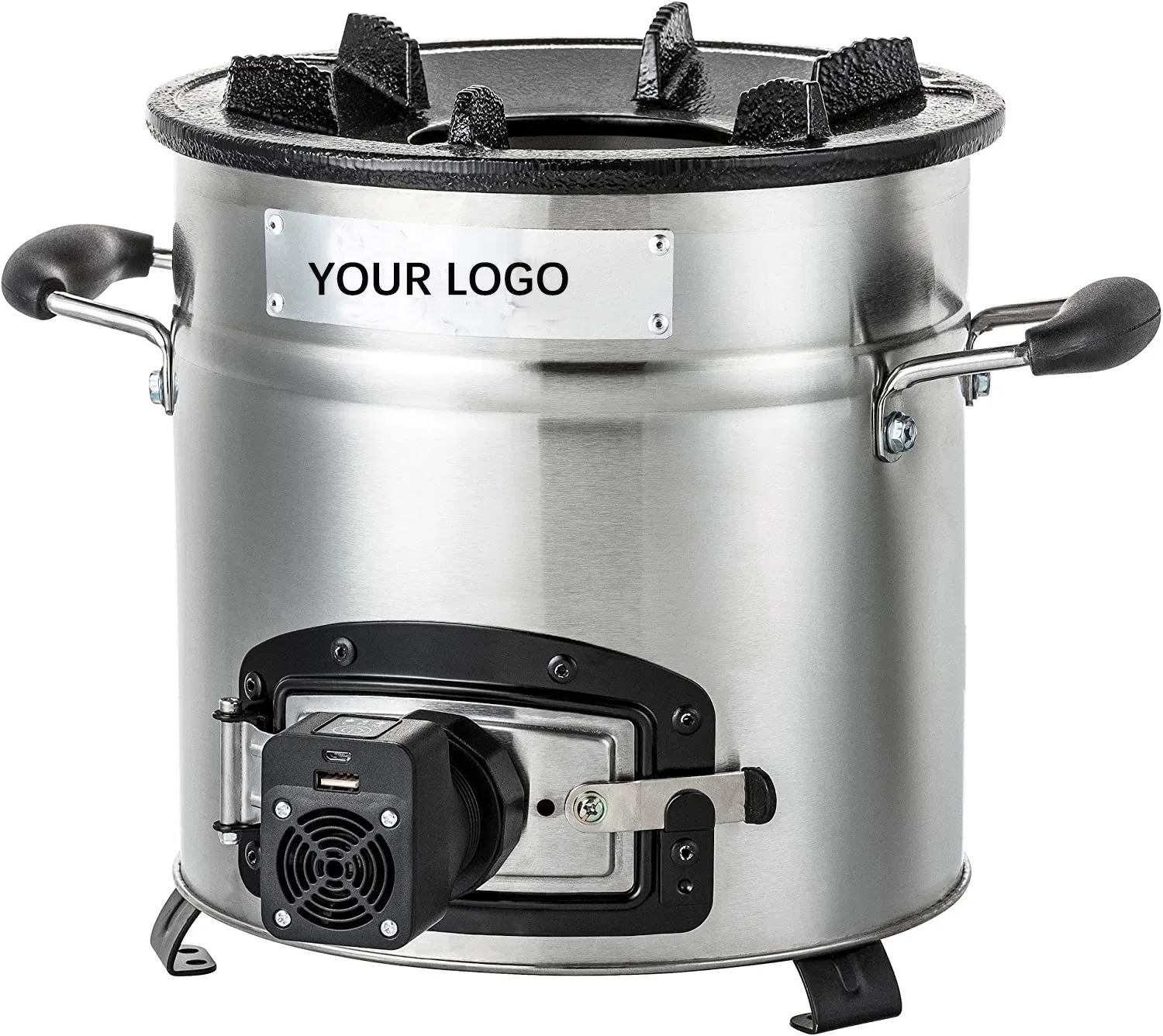 Power Bank Powered Cookstove Pellet Charcoal Fuel Stove