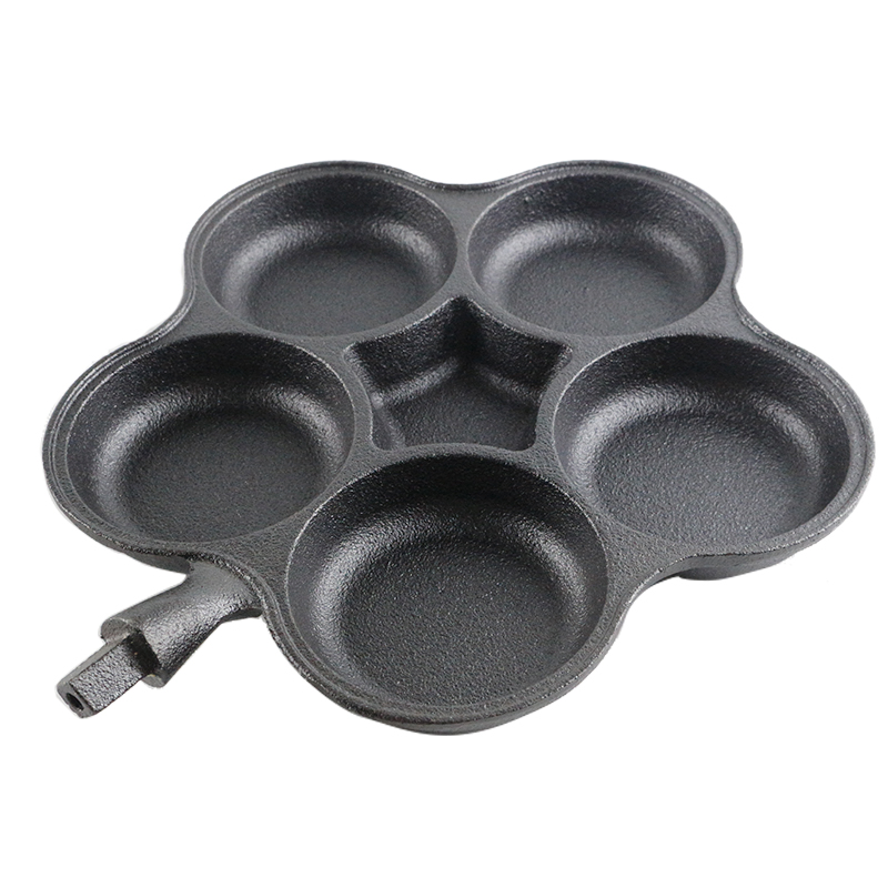 Чугунная форма для тефтелей на 6 ячеек со съемной ручкой