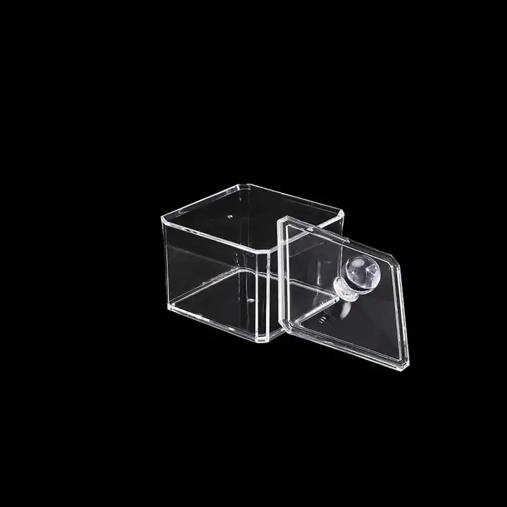 Acrylic Makeup Organizer Jewelry Storage Box Cotton Pad Swab Q-Tip Ball Makeup Pad Holder Cosmetics Organizer