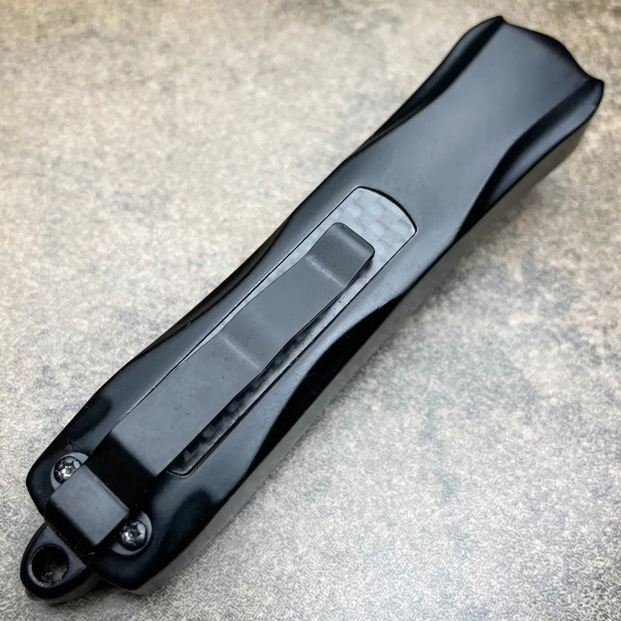 Factory Price Carbon Fiber Handle Hunting Sliding Large Self Defense Otf Auto Wholesale Automatic Knife