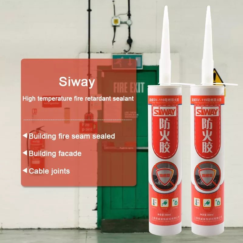 Excellent Bonding Fire Stop Sealant Fast Drying Fireproof Silicone Sealant