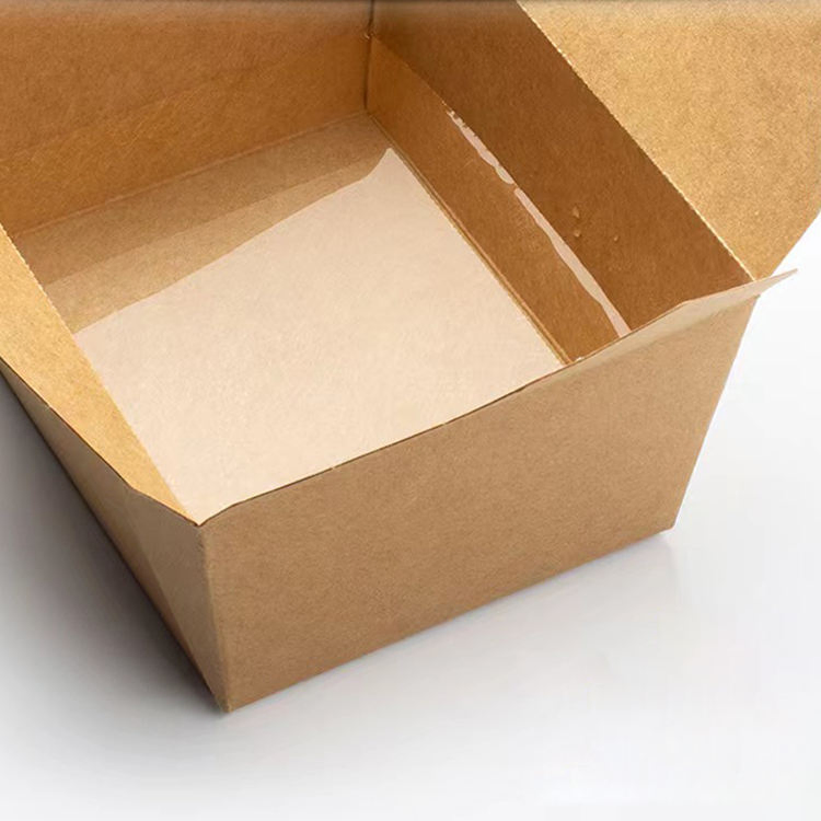 Custom Printed Restaurant Water and Oil Proof Paper Packing Takeout Food Box