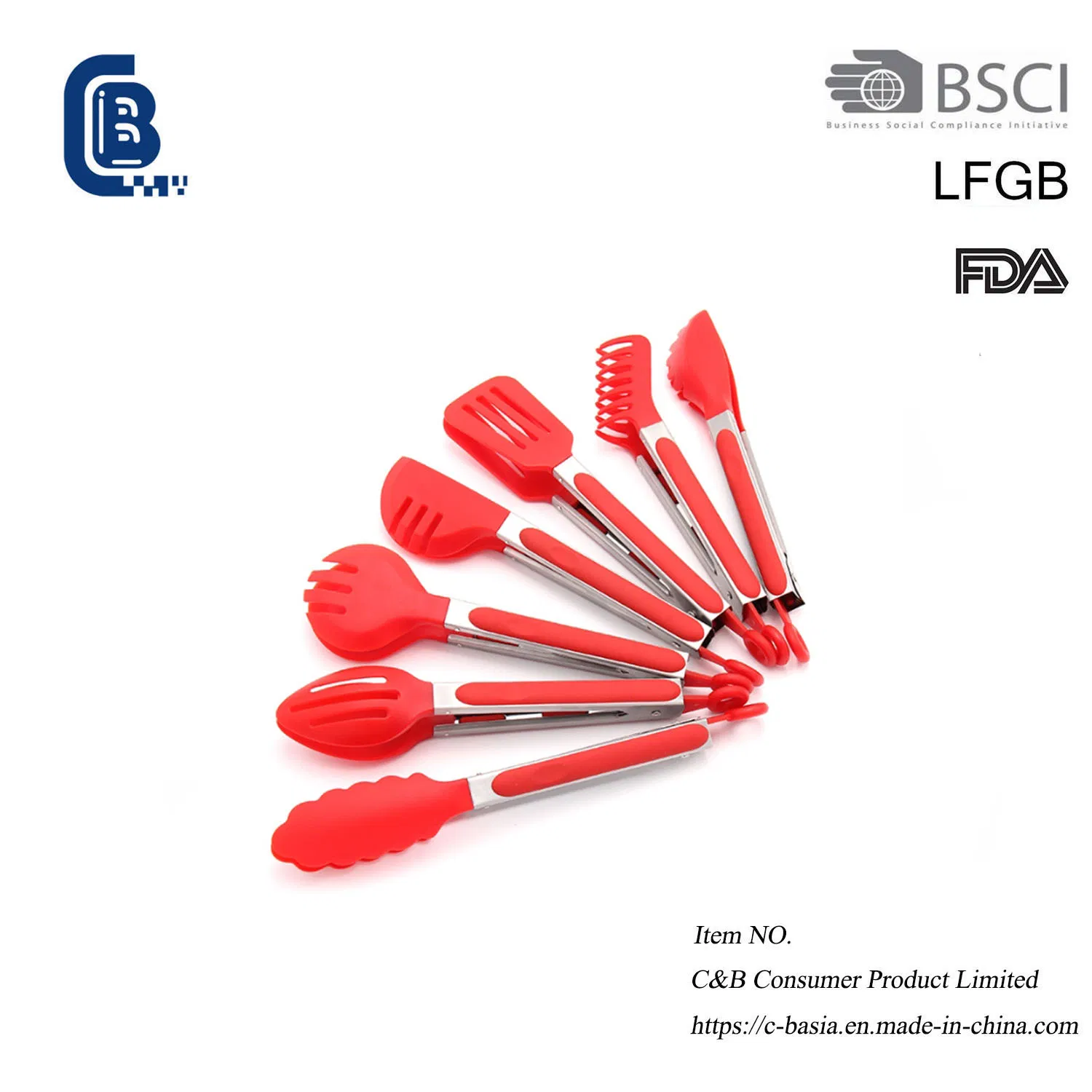 Щипцы для барбекю и кухни силиконовые, 9-14 дюймов