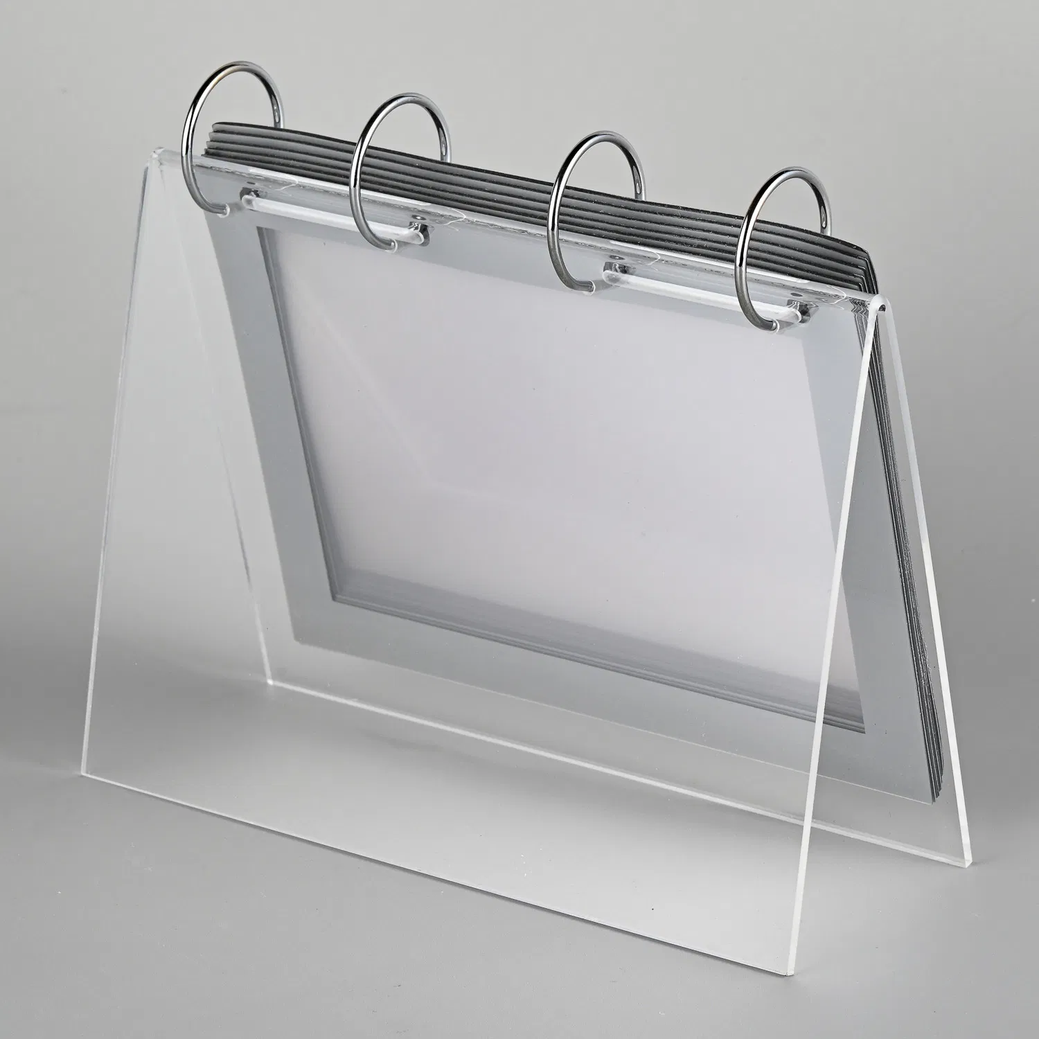 Acrylic Desktop Billboard Calendar Stand Flip Display Holder Clear Desk Schedule Rack