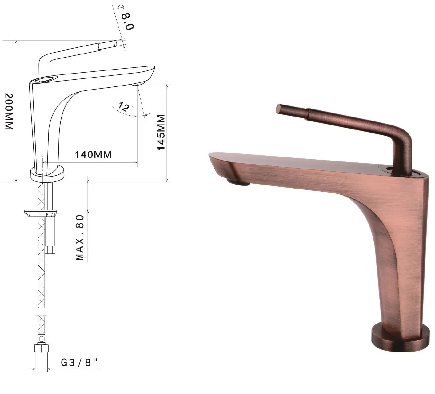 10108 Luxury Basin Mixer, Colorful Taps, Basin Faucet, Lavatory Faucet