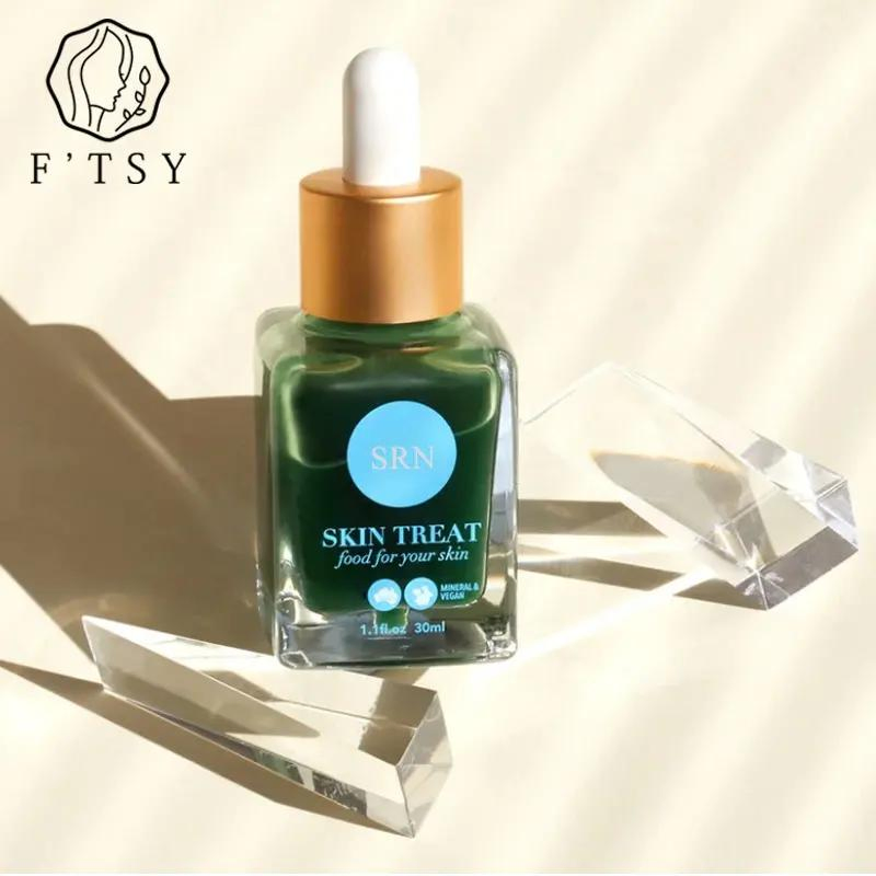 Private Label Vegan Healing Antioxidant Anti Redness Minty Green Smoothie Face Serum
