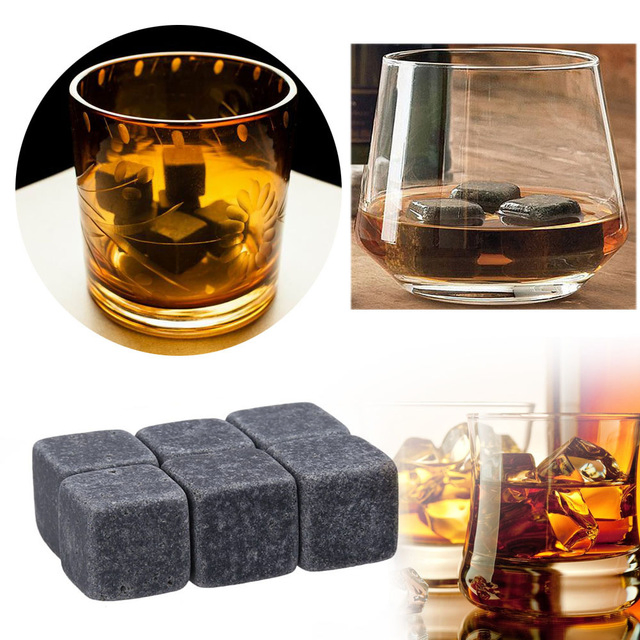 2 PCS of Whiskey Wine Glass Cup 8PCS of Whiskey Stones in a Wood Pine Box for Gift Father′ S Day