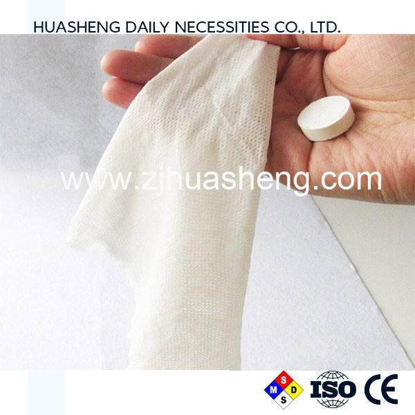 100% Biodegradable Nonwoven Spunlace Compressed Towel Tablet Tissue