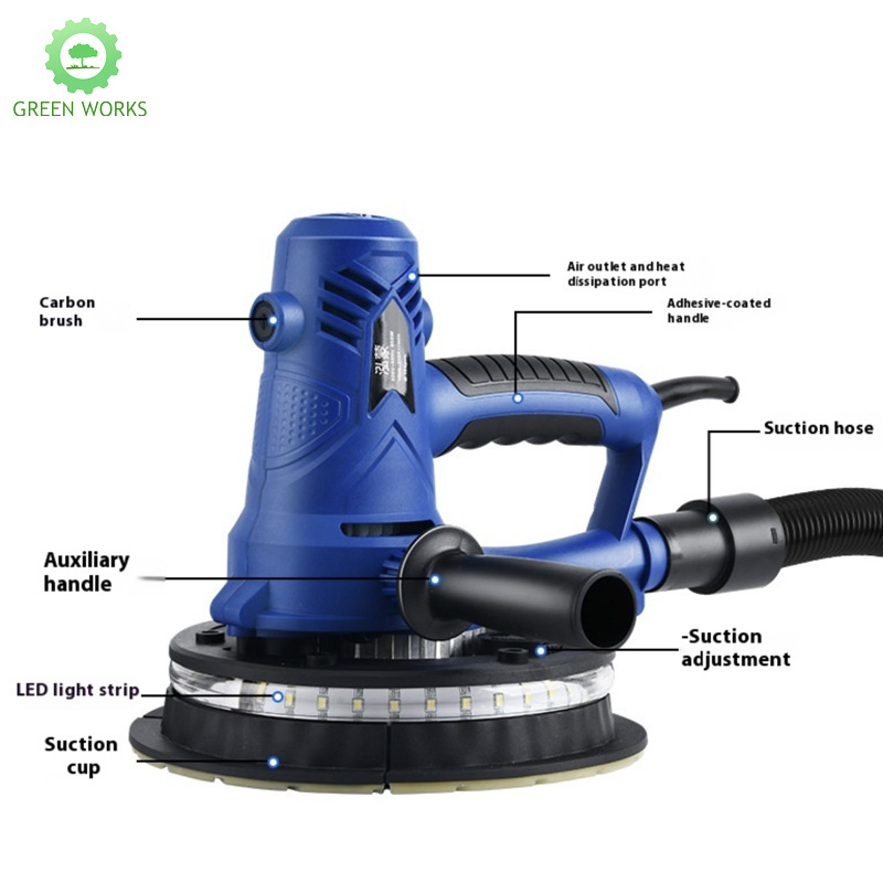 Electric Power Corded Random Orbital Sander with Dust Bag for Woodworking Wall Metal Hand Hold Orbit Sander
