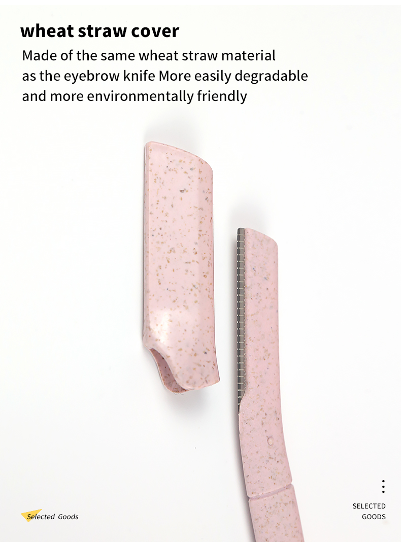 Hot Selling Biodegradable Women Razor Wheat Straw Dermaplaning Women Eyebrow Razor