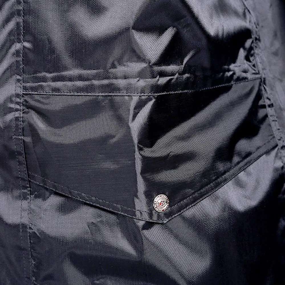 Double Layer Windproof Oxford Rainproof Raincoat with Breathable Mesh Reflective Strip