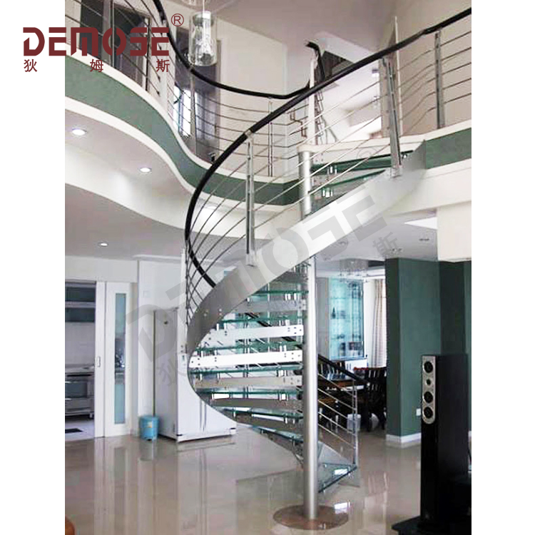 Sturdy Stainless Steel Spiral Staircase Modern Design Space-Saving (DMS-1005)