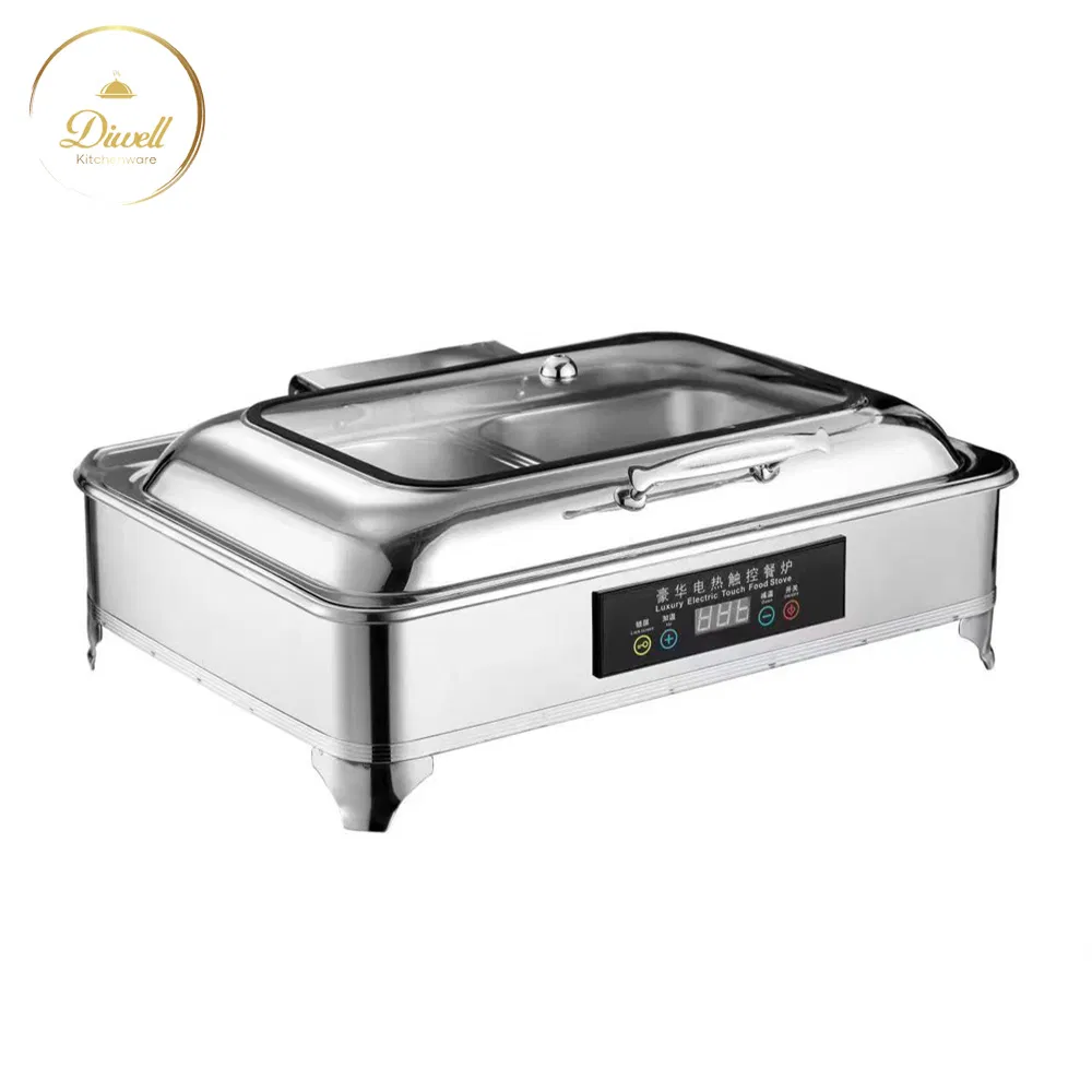 Digital Display Stainless Steel Rectangular Hydraulic Chafing Dish Economy