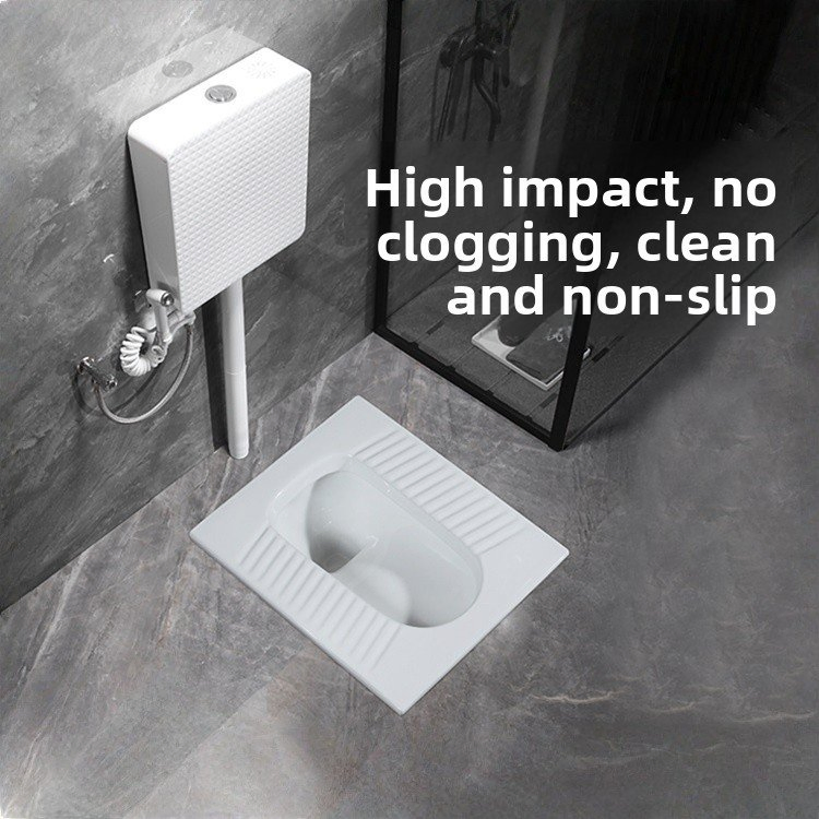 High-Quality Ceramic Squat Toilet with Easy Installation Features