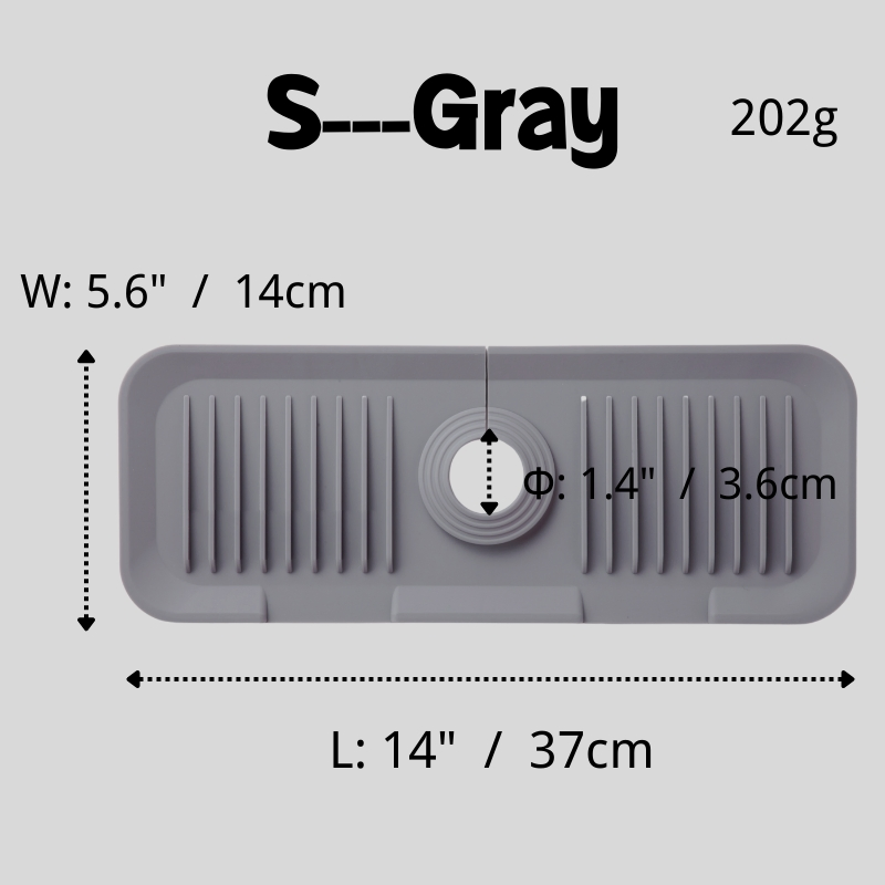 Silicone Faucet Handle Drip Catcher Tray Sink Splash Guard Drain Mat